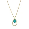 Collier Kario acier doré or vert