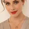 Collier Lison acier doré or
