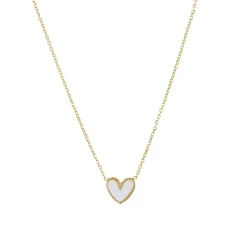 Collier Lolly blanc acier doré or