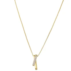 Collier Lou doré et strass