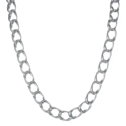 Collier maille Albane acier argenté