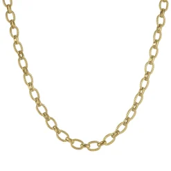 Collier maille Alfonsa acier doré or