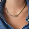 Collier maille Lucie doré or et argenté
