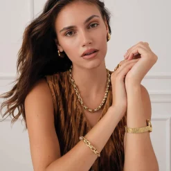 Collier maille Orla acier doré or