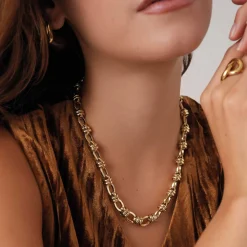 Collier maille Orla acier doré or