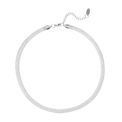 Collier maille plate acier