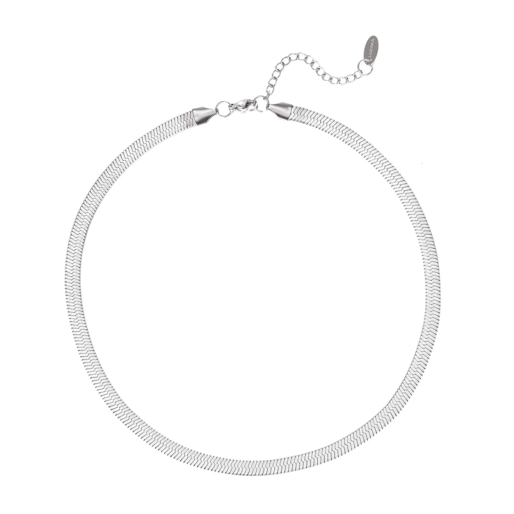 Collier maille plate acier