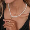 Collier Marie  acier doré or