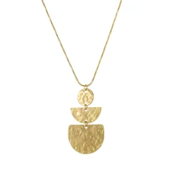 Collier Mendosa acier doré or