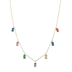 Collier Mila Strass multicolores