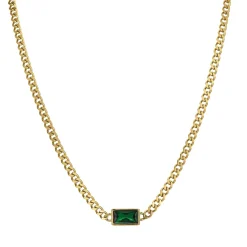 Collier Mila Strass vert