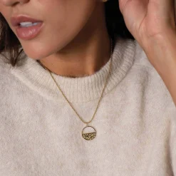 Collier Miria acier doré or