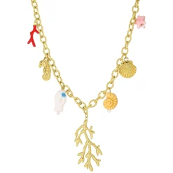 Collier Nautilus acier doré or