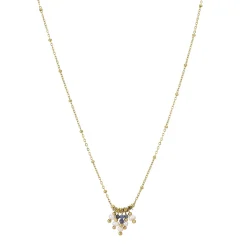 Collier Paloma pierres nacre acier doré or