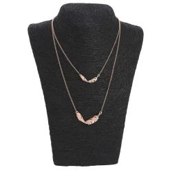 Collier Pascaline doré rose
