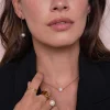 Collier Perle Nacre acier doré or