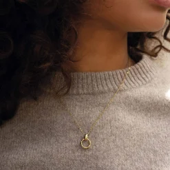 Collier Régina acier doré or