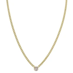 Collier Rondina zircon blanc