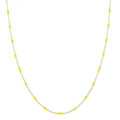 Collier Rosaire jaune acier doré or