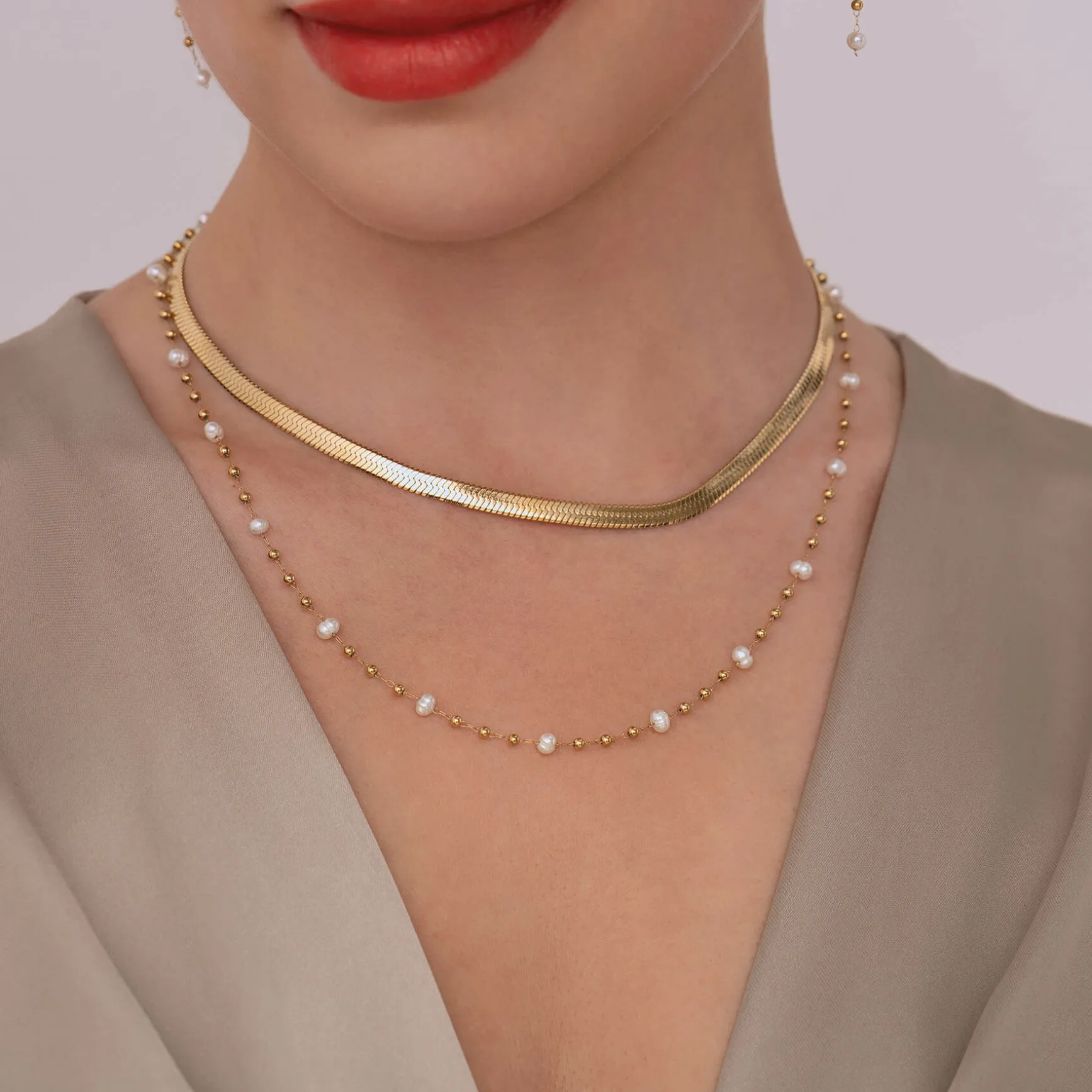 Collier Rosaire perles nacre naturelle