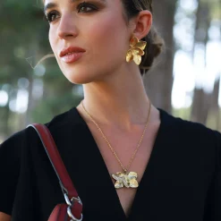 Collier Sofia acier doré or
