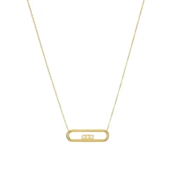 Collier Stela acier doré or