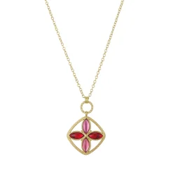 Collier Séville acier doré or rose