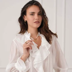 Collier Tahoré Perles nacre acier doré or