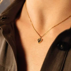Collier Tenerife acier doré or