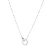Collier Toi et Moi Argent 925 rhodié