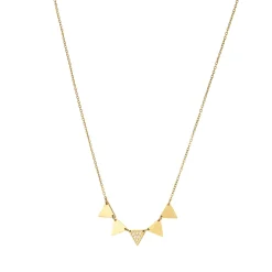 Collier Triago acier doré or