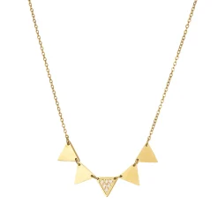 Collier Triago acier doré or