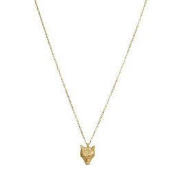 Collier Tête de Loup doré or
