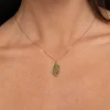Collier Visage acier doré or