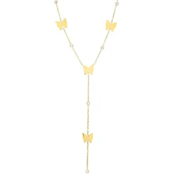 Collier Y Saphira papillon