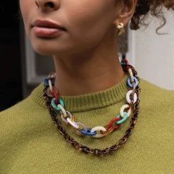 Collier Yako maillons écailles de tortue