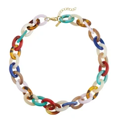 Collier Yako maillons multicolores