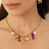 Collier Zanzibar acier doré