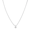 Collier zircon blanc acier