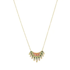 Collier Zoé strass multicolores