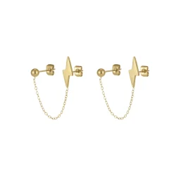 Double boucles Storm acier doré or