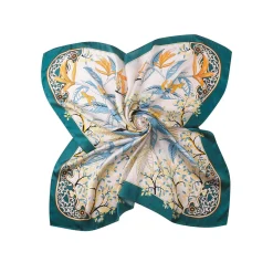 Foulard carré de soie Bornéo