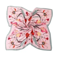 Foulard carré de soie Flora