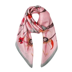 Foulard carré de soie Flora