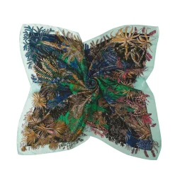 Foulard carré de soie Tropic