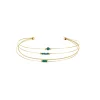 Jonc Isa Pierres Malachite acier doré or