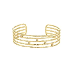 Jonc Saturne acier doré or