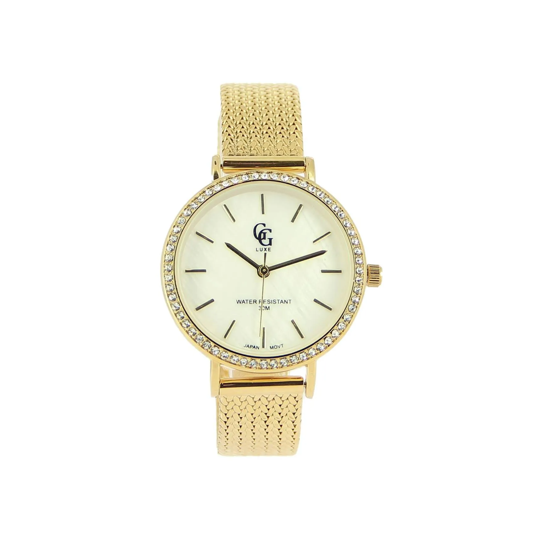 Montre Abby dorée strass