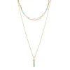 Multi rangs Amazonite doré or