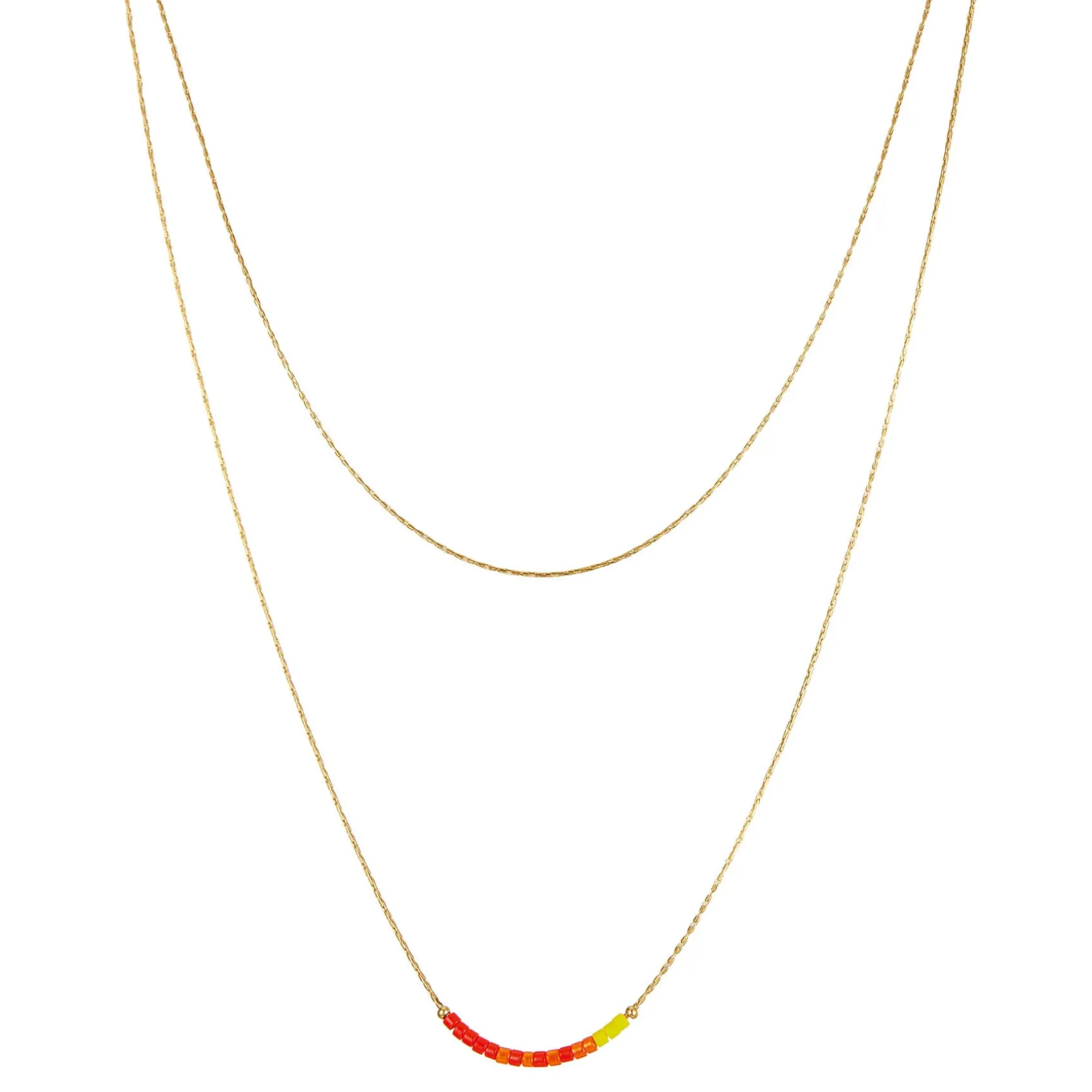 Multi rangs Orange doré or